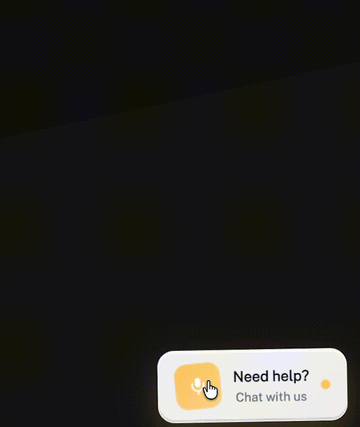 Audio chat widget